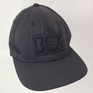 Bex Men's Fitted Black Embroidered Hat, Size Large-Extra Large